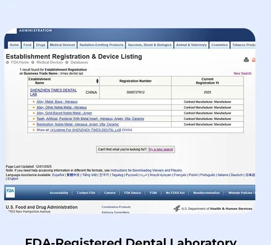 FDA registered support and quality-focused production management