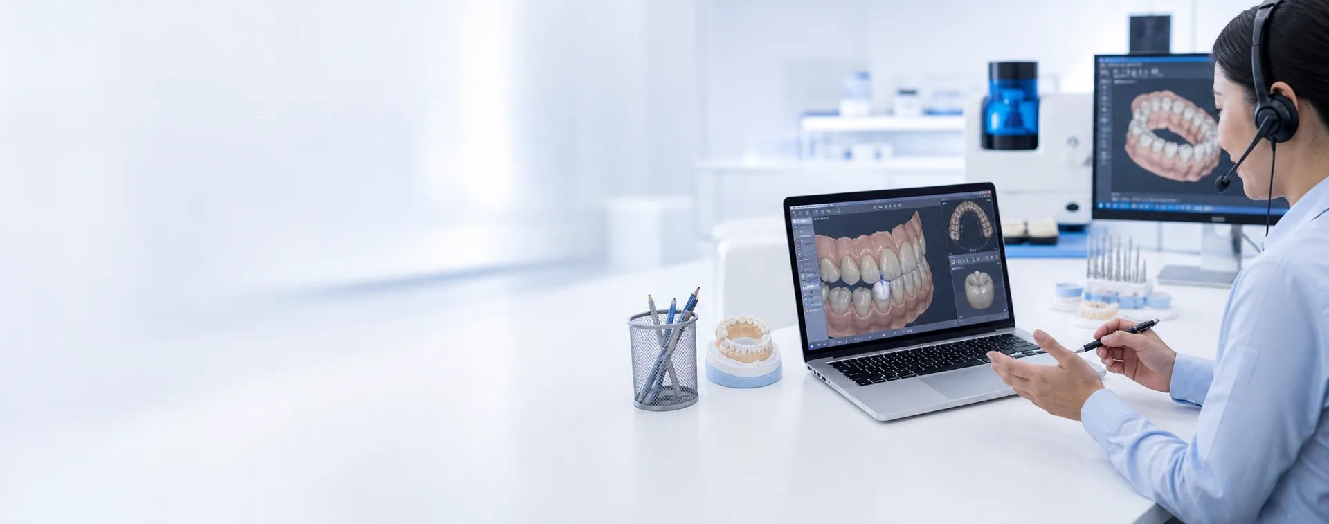 Digital denture design workstation